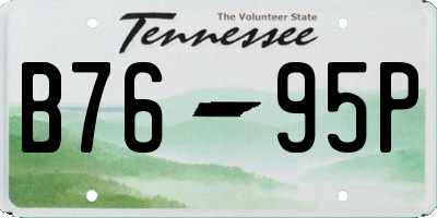 TN license plate B7695P