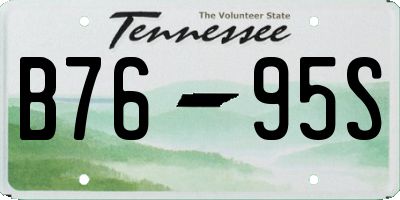 TN license plate B7695S