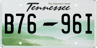 TN license plate B7696I