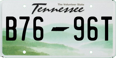 TN license plate B7696T