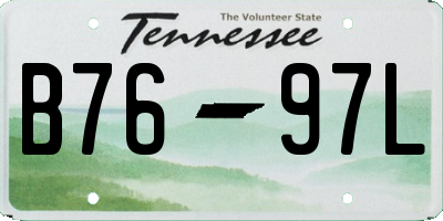 TN license plate B7697L