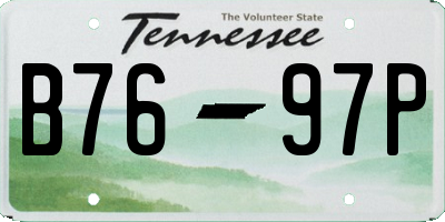 TN license plate B7697P