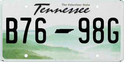 TN license plate B7698G