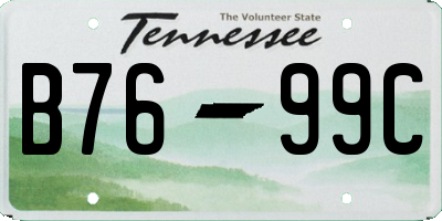 TN license plate B7699C