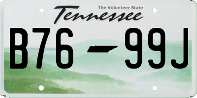 TN license plate B7699J