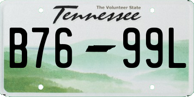 TN license plate B7699L