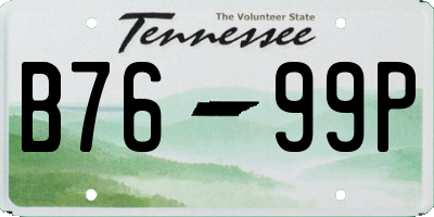 TN license plate B7699P
