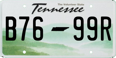 TN license plate B7699R