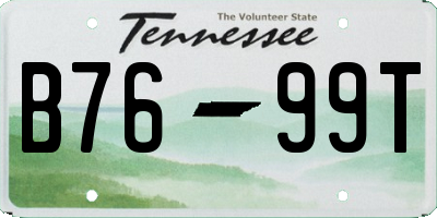 TN license plate B7699T