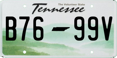 TN license plate B7699V