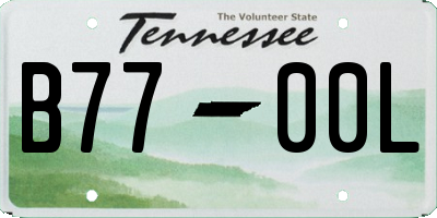 TN license plate B7700L