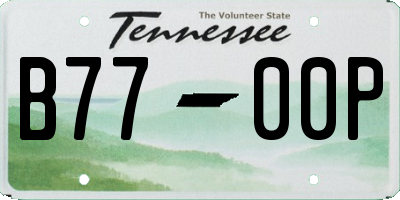 TN license plate B7700P