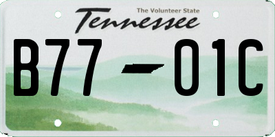TN license plate B7701C