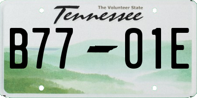 TN license plate B7701E