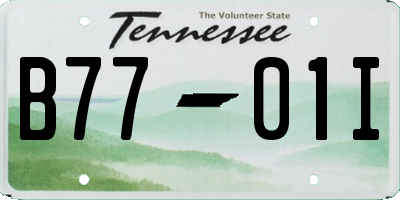 TN license plate B7701I