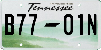 TN license plate B7701N