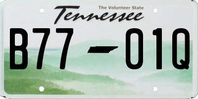 TN license plate B7701Q