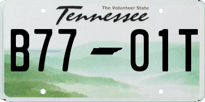 TN license plate B7701T