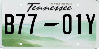 TN license plate B7701Y
