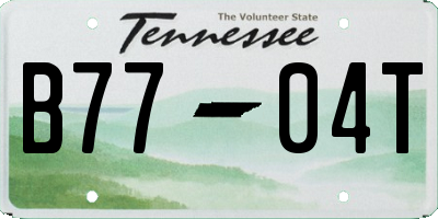 TN license plate B7704T