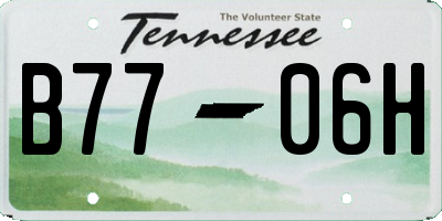 TN license plate B7706H