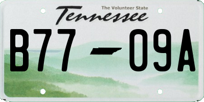 TN license plate B7709A