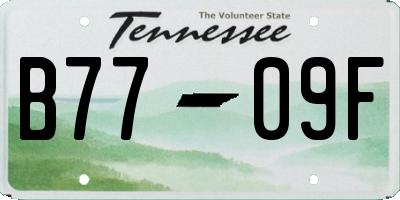 TN license plate B7709F