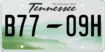 TN license plate B7709H