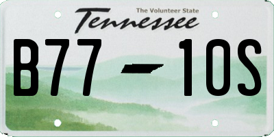 TN license plate B7710S