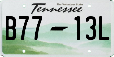 TN license plate B7713L
