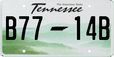 TN license plate B7714B