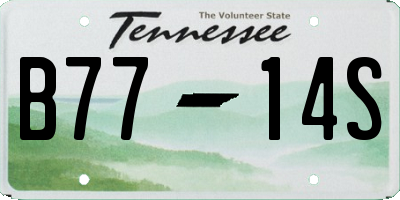 TN license plate B7714S
