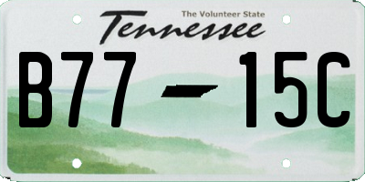 TN license plate B7715C