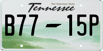 TN license plate B7715P
