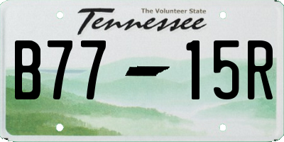 TN license plate B7715R