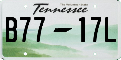 TN license plate B7717L