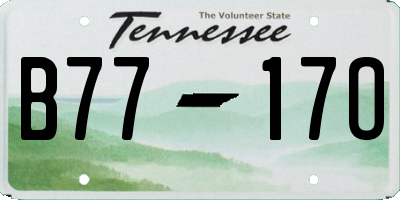 TN license plate B7717O