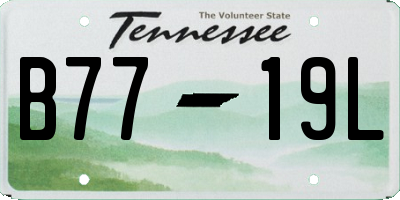 TN license plate B7719L
