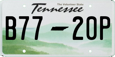 TN license plate B7720P