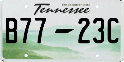 TN license plate B7723C