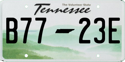 TN license plate B7723E