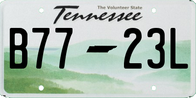 TN license plate B7723L