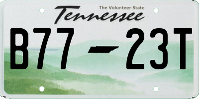 TN license plate B7723T