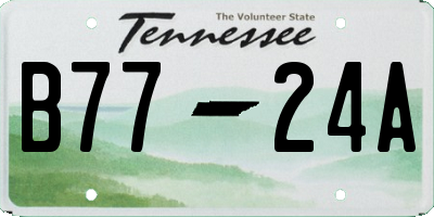 TN license plate B7724A