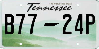 TN license plate B7724P