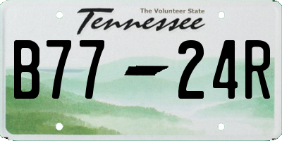 TN license plate B7724R