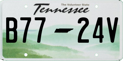 TN license plate B7724V