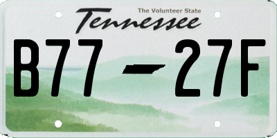 TN license plate B7727F