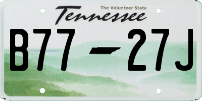 TN license plate B7727J