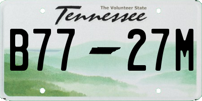 TN license plate B7727M